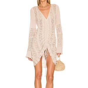 Mini dress/ beach coverup in beige - SNDYS brand - brand new w/tags - Small